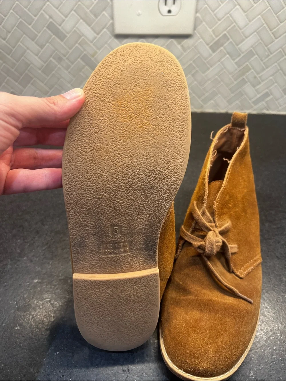 Boy’s size 5 Suede Chukka Boots in Tan